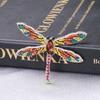 Wind Full Diamond Alloy Dragonfly Brooch, Temperament Versatile Clothing Accessories
