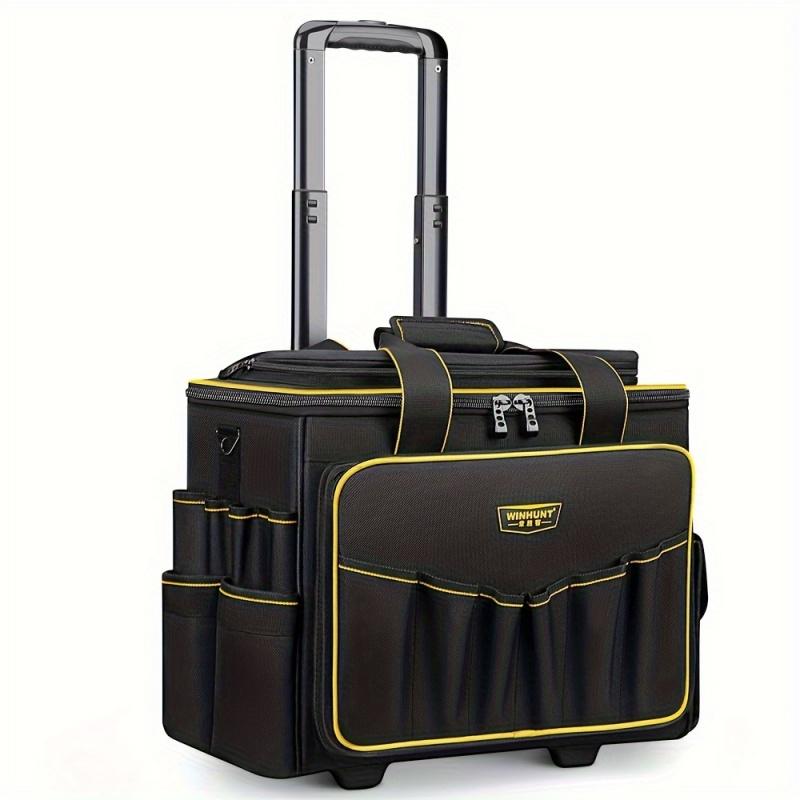 Borsa per attrezzi resistente da 43,18 cm con manico telescopico in gomma e ruote piroettanti a 360°