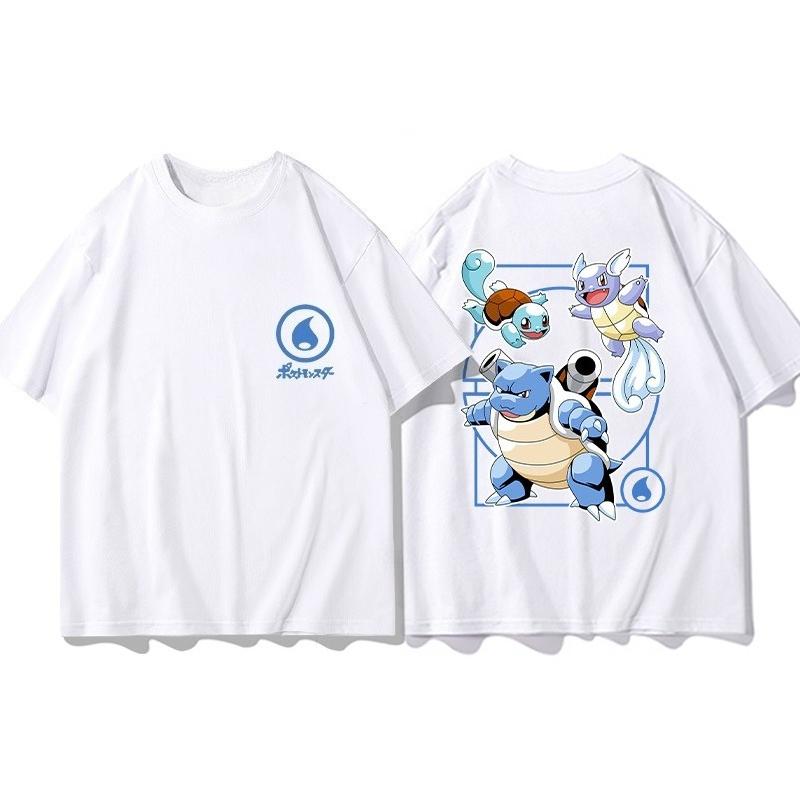 Pokémon Anime Oblečení Pikachu Oboustranně Tištěné Tričko 2026 Léto Dětské Tričko Venkovní Trénink a Fitness Pánské Sportovní Oblečení
