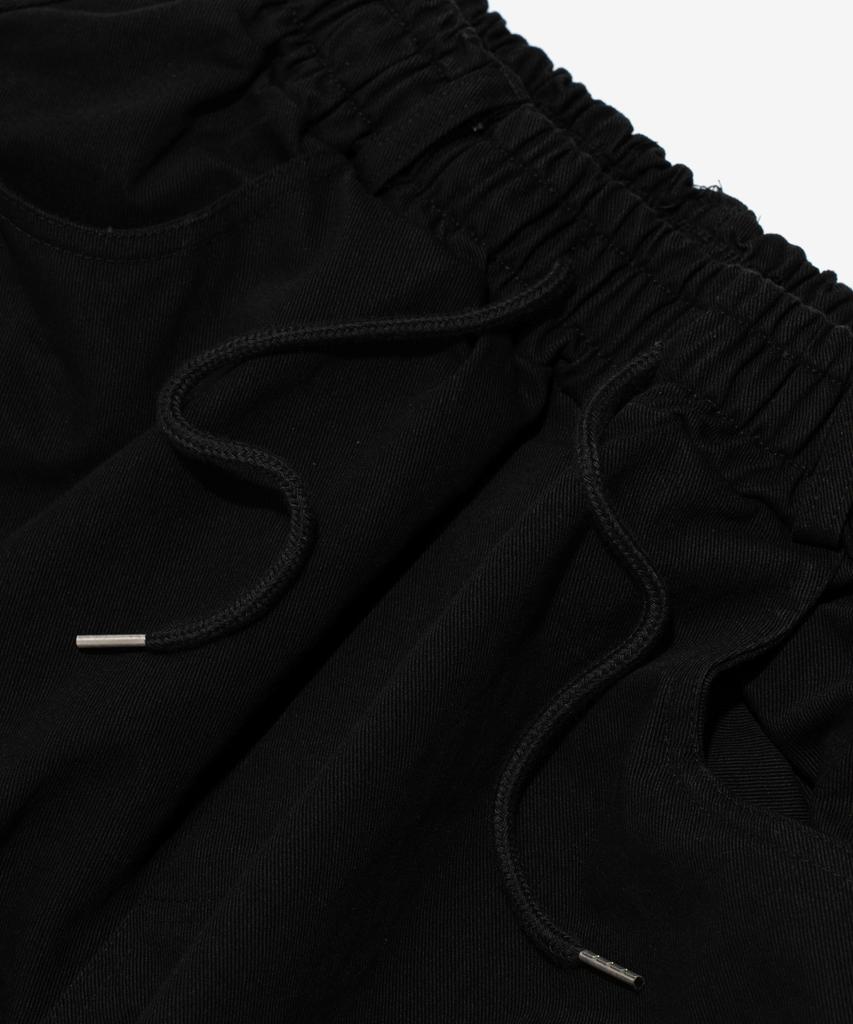 CARGOBROS Washed Cotton Curved Big Cargo Pants (Black)