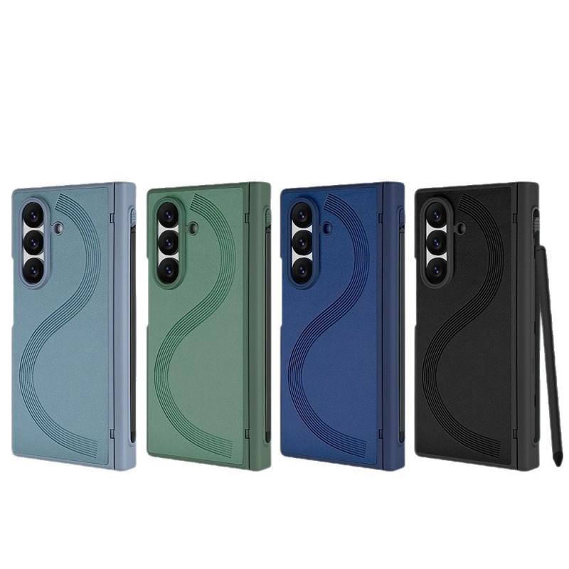 Magnetic Snap Case Galaxy Z Fold7 Fold6 With Stylus Slot Anti-Spy Film Full-Body Shockproof PC Cover