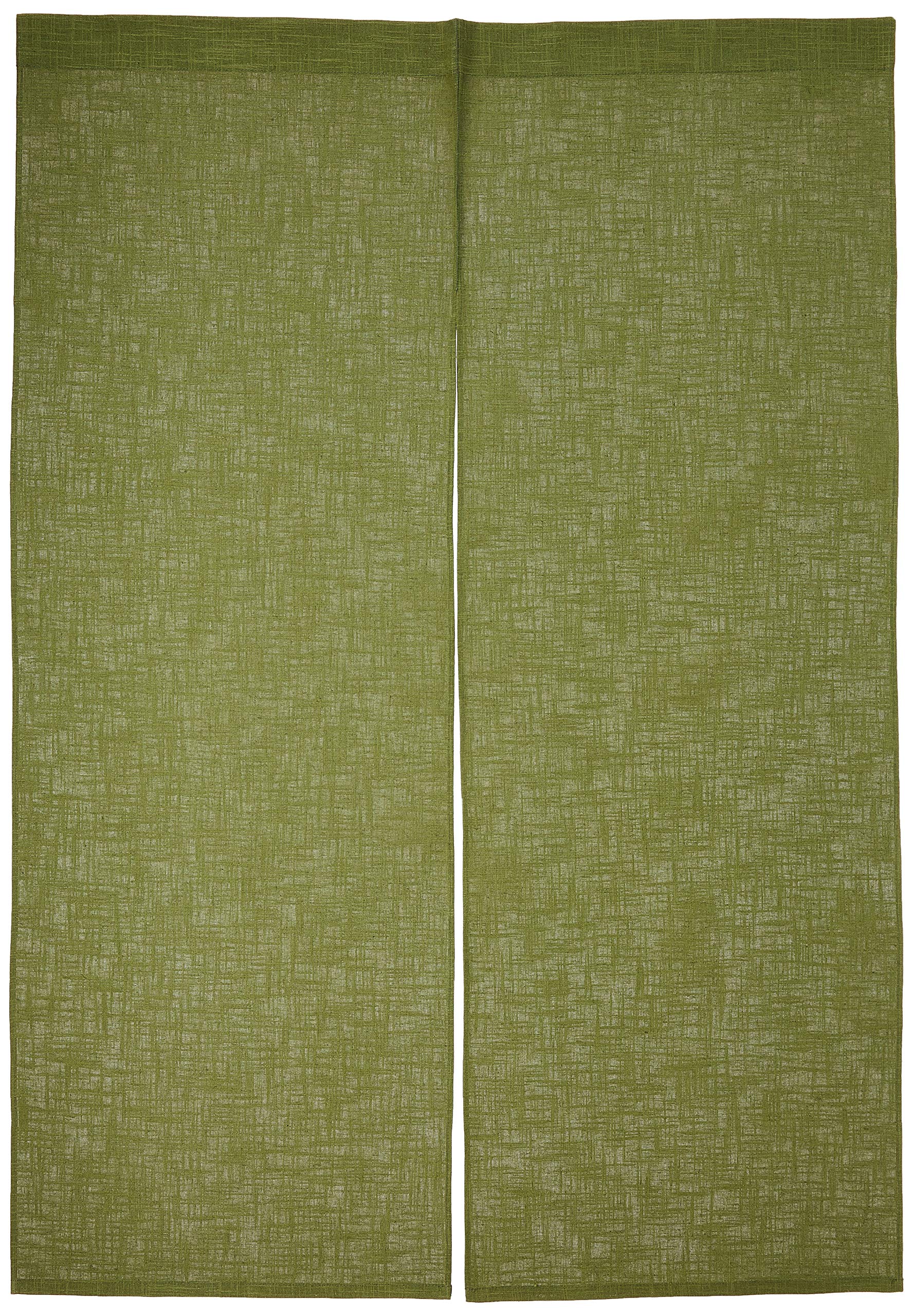 

Санмерхен Норэн Однотонный Хлопок и Сделано в YHV0404 Занавеска, Зеленый, 001-05, Лен, Япония, зелёный