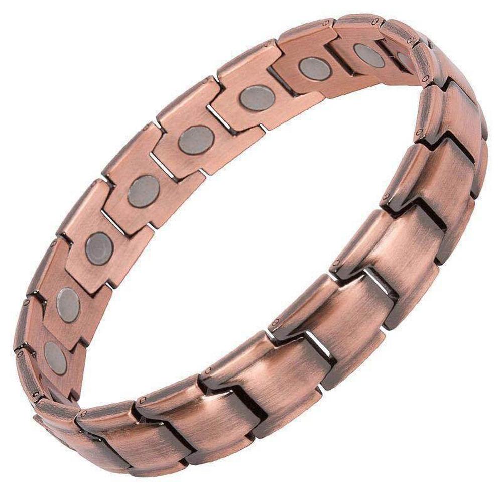 

Fashionable Retro Style Cross-shaped Full Magnetic Copper Bracelet, Dark Ghost Magnetic Stone Bracelet, Halloween/Christmas Jewe 21cm