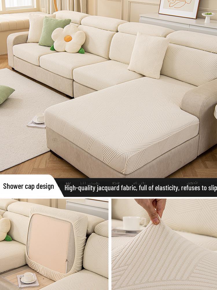 Thickened Non-Slip Polar Fleece Sofa Cover: Elastic, Full Coverage, Dustproof, High-Grade Design