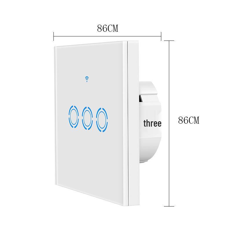 WiFi Smart Home Touch Switch with Alexa Voice Control, European Standard 86 Panel, Mobile Remote Operable