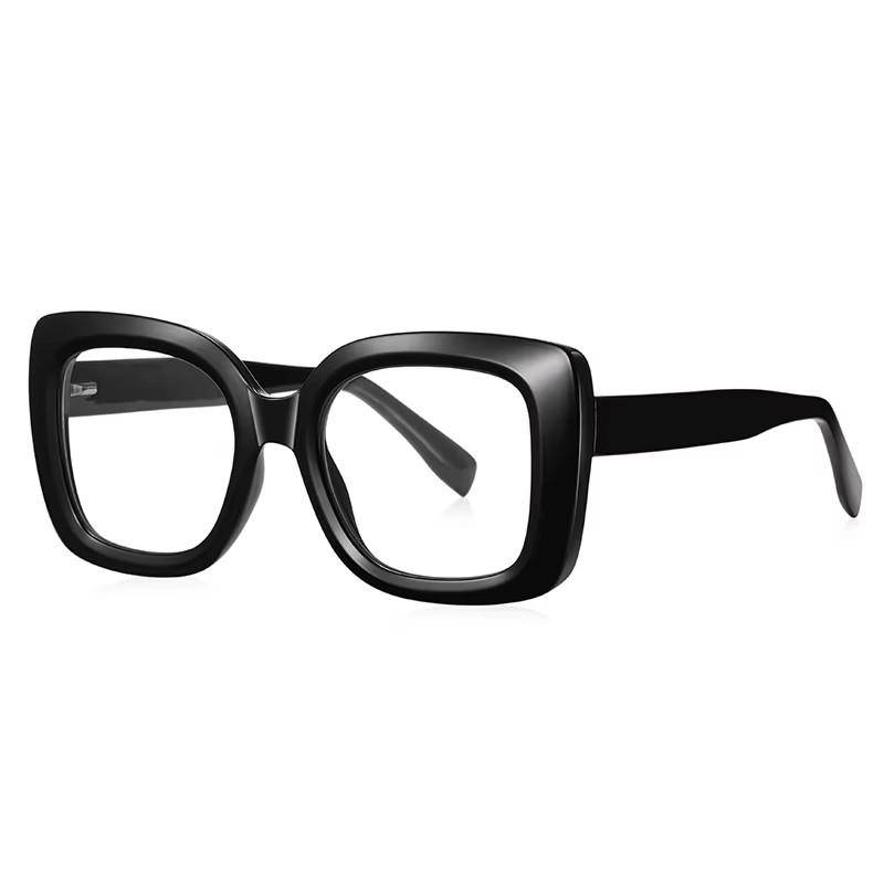 

Oversized Frame Square Shape Optical Lens Eyeglasses With Prescription TR90 Material Anti Blue Rays/Photochromic/Shortsighted/Hyperopia Eyeglasses Single Version&1.56&None