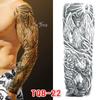 Waterproof Full Arm Floral Tattoo Stickers - Cross-Border Design for Europe & America