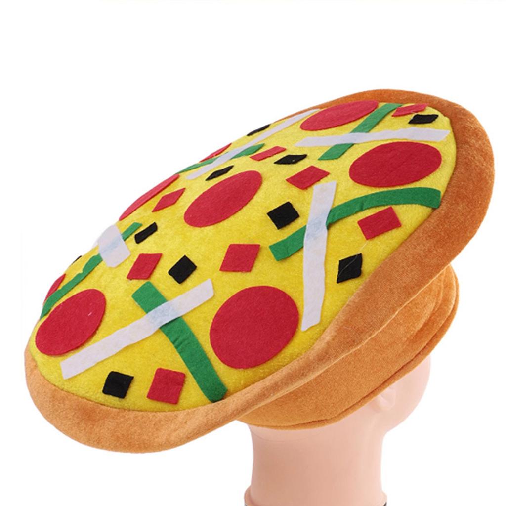 Pizza Hat Halloween Cosplay Costume Accessory Crazy Silly Hat Funny Party Hat