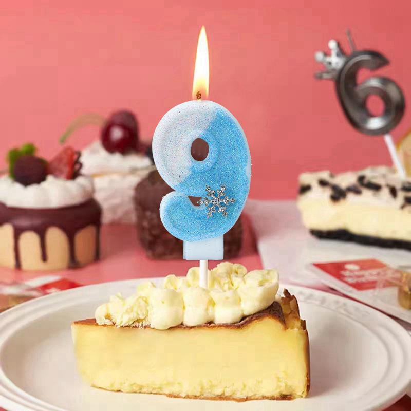 Happy Birthday Cake Decorative Candle 0-9 Digital Candles Baby Shower Wedding Anniversary Day Cake Topper Decor Party Supplies