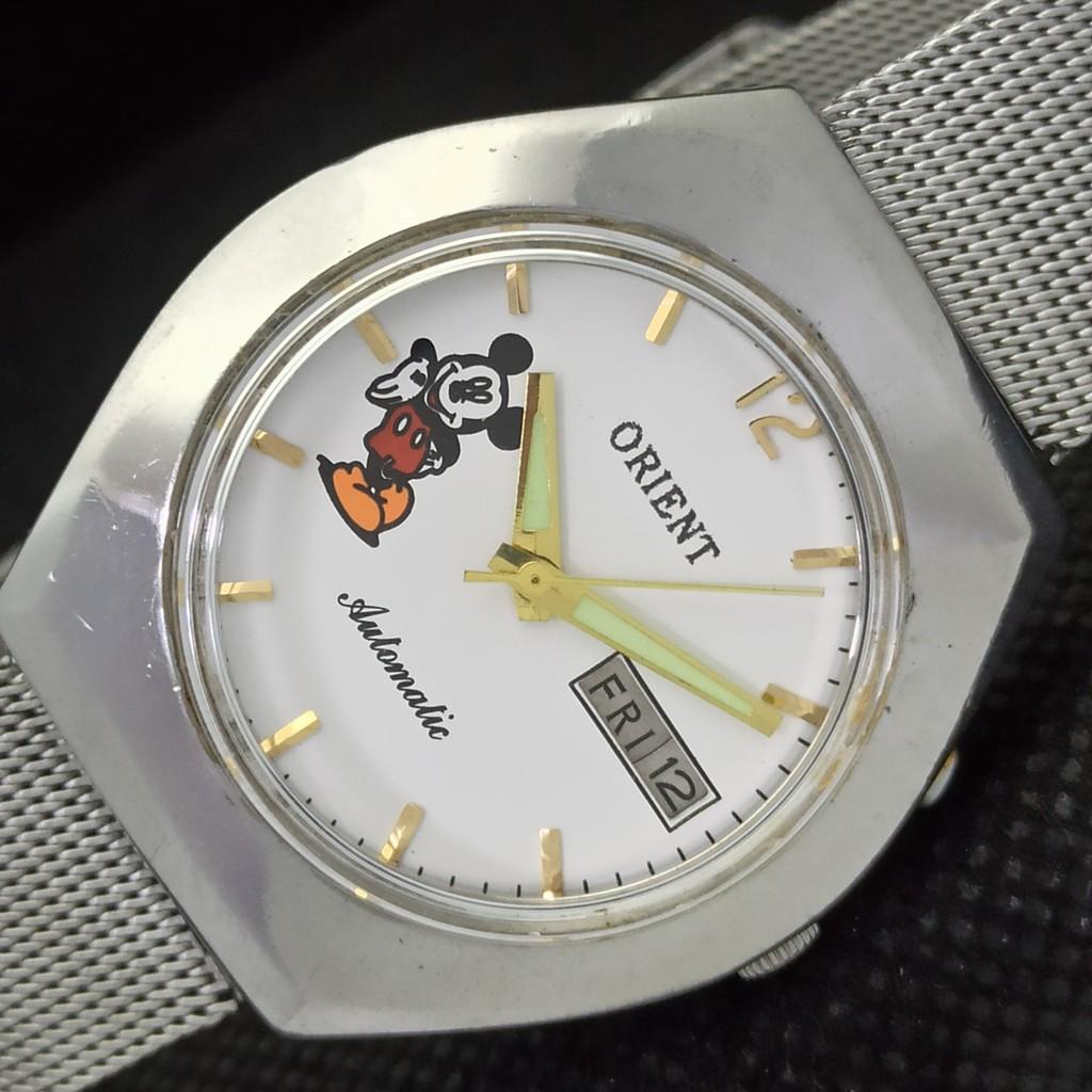 

USED ORIENT AUTO CARTOON DIAL JAPAN MENS WATCH a283427-1 Sku534n-a283427