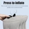 PVC Liner Inflatable Lumbar Pillow Soft Flocking Air Waist Support Lumbar Back Pad  Road Travel