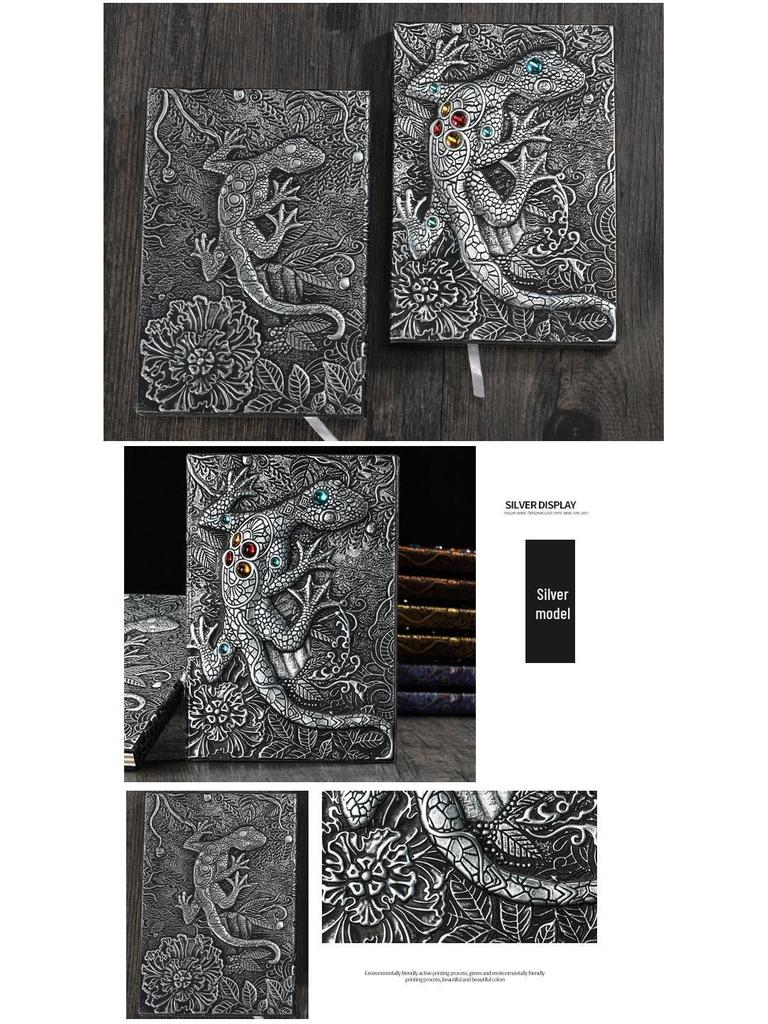 Personalized Lizard Gecko Hardcover Notebook: Exquisite Retro Design