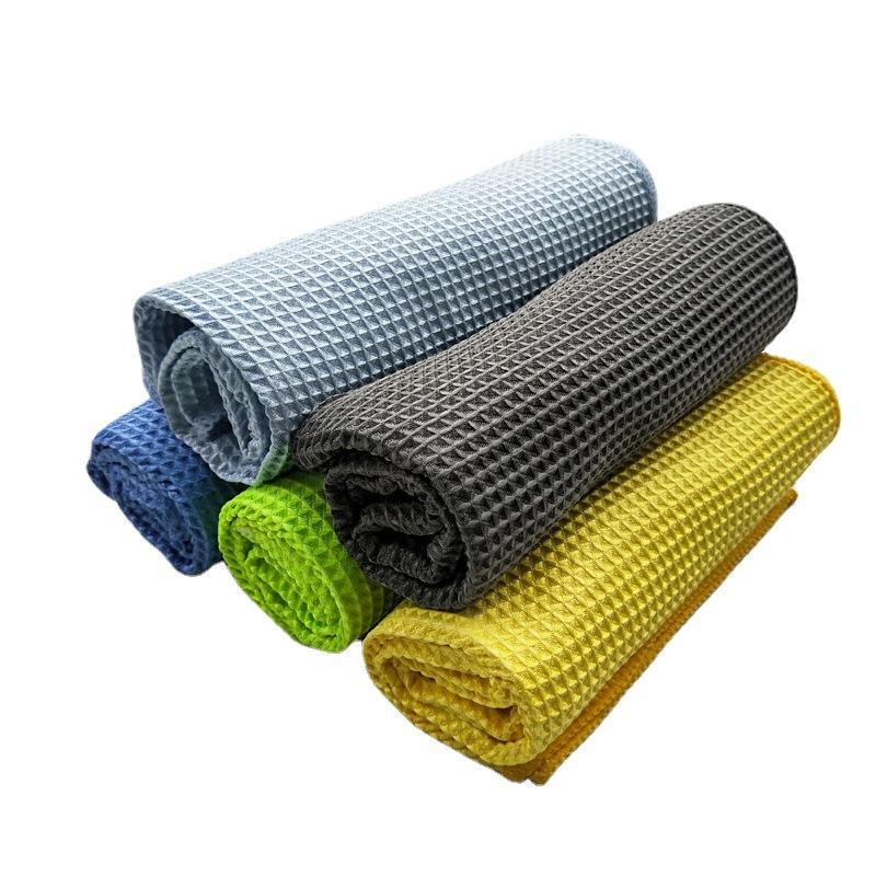 Car Cleaning Cloth Detailing Waffle Weave Glass Wash Towel Strong Water Absorbent Towel Auto Cleaning Accessories