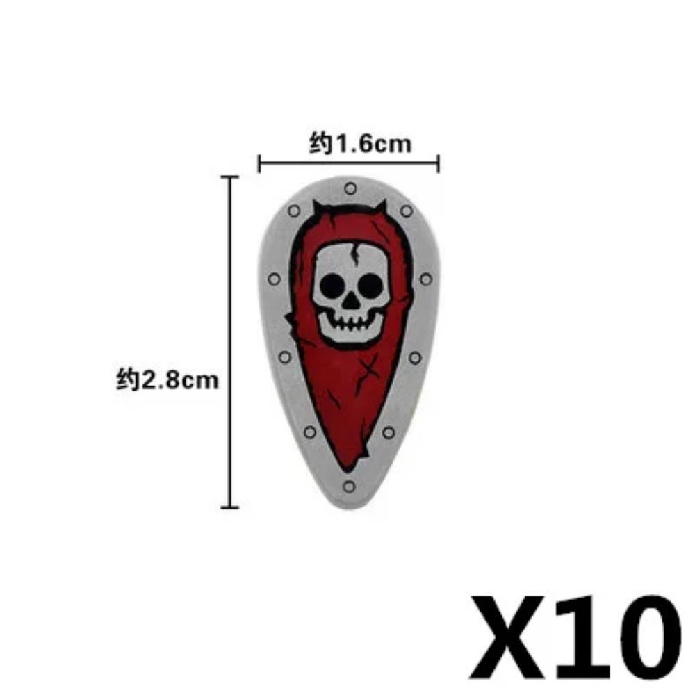 MOC Blocuri de Construcții Militare Figurine Soldați Medievali Accesorii Arme Leu Roșu Vultur Negru Cavaler Armură Scut Mini Cărămizi