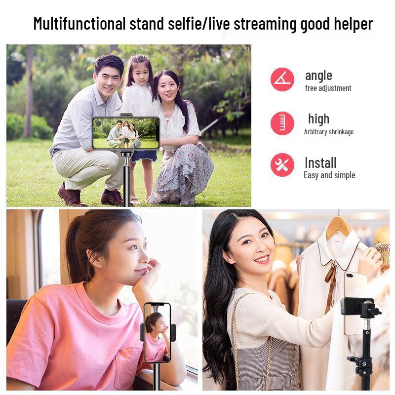 2025 Bluetooth Selfie Stick & Tripod: Mobile Holder for Live Broadcast, Photography, Outdoor, Desktop & Floor Stand