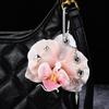 Punk Simulation Phalaenopsis Keychain Creative Exquisite Colorful Simulation Flower Keyring Backpack Decoration Halloween Gifts