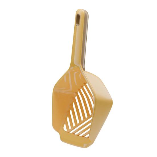 Cat Litter Scoop with Storage Base Long Handle Non-stick Slotted Litter Scooper Portable Poop Sifting