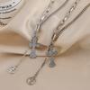 Fashion Sweater Chain Long Autumn And Winter Cross Necklace Women'S Versatile Clothes Accessories Women
