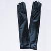 Women Faux Leather Sparkly Metallic Long Gloves for Evening Costume Party Dance