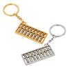 Retro Style 8 Beads Abacus Keychain Strong Metal Abacus Keyring Decorative Key Accessory for Car Key & Backpacks
