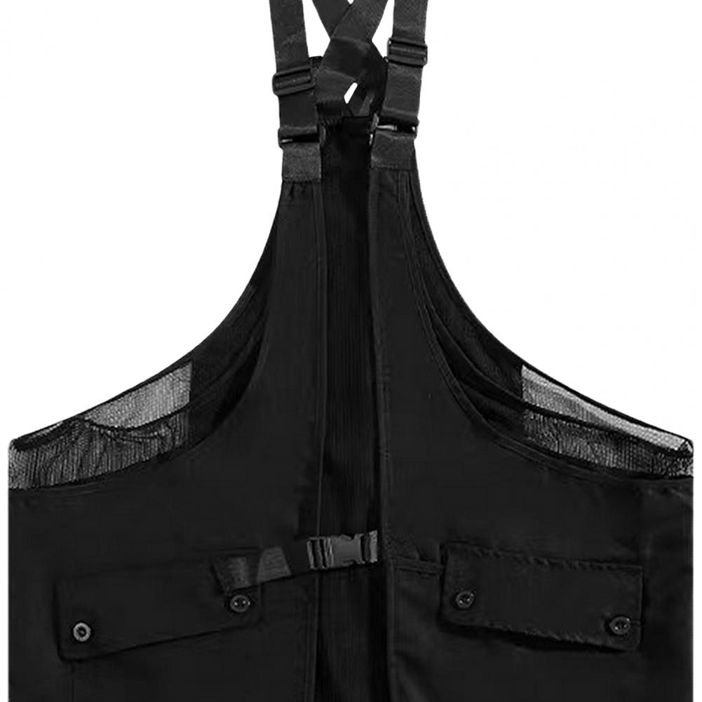 Chest Bag Vest Hip-Hop Style Adjustable Straps Design Multi Big Pockets Men Waistcoat Street Style Unisex Sports Vest Streetwear