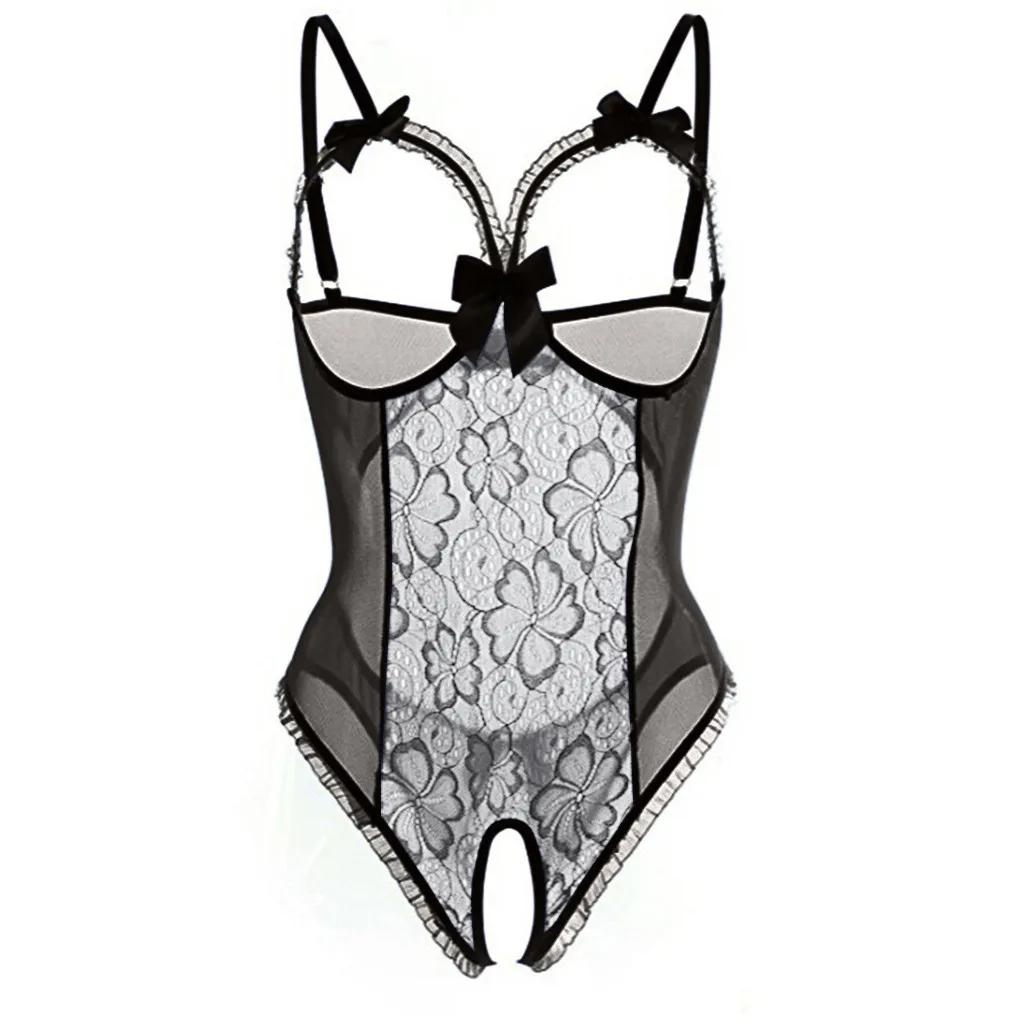 Erotic Lingerie for Women Lace Crotchless Underwear Hot Sex Babydoll Dress Hot Lace Female Erotic Costume Naughty Exotic Sets