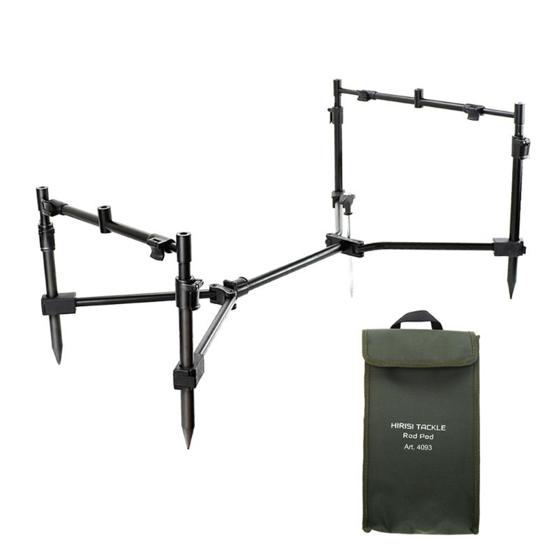 Telescopic Triple Head Fishing Rod Holder Compact Folding Stable Base Fishing Rod Stand Outdoor Fishing Rod Accessories 1