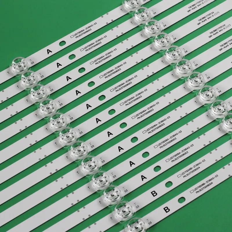 LED Backlight Strip For ONN 100012588 100068378 30370006005 30370006006 LED70D06A-ZC66AG-07 10 LED70D06B-ZC66AG-07 10 03 02 10D