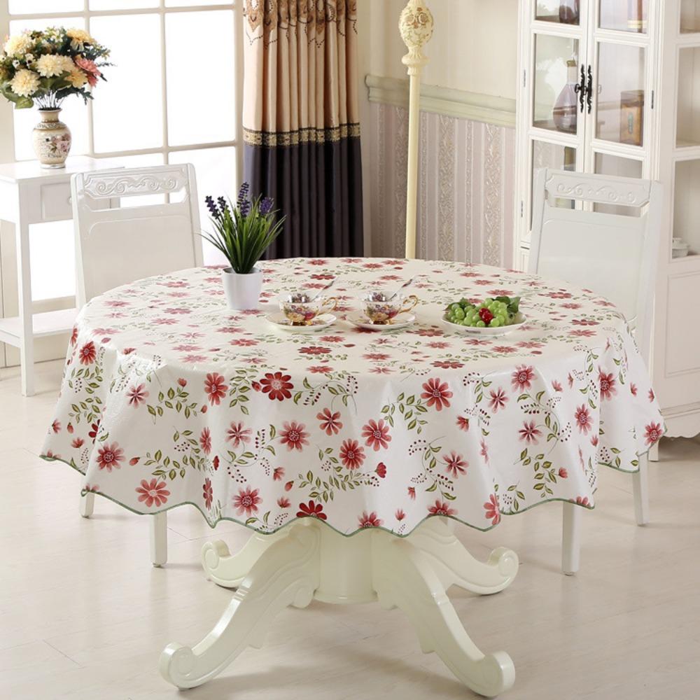 

Waterproof Table Cushion 150cm Tea Table Cloth New Flower Tablecloth Hotel Restaurant 1