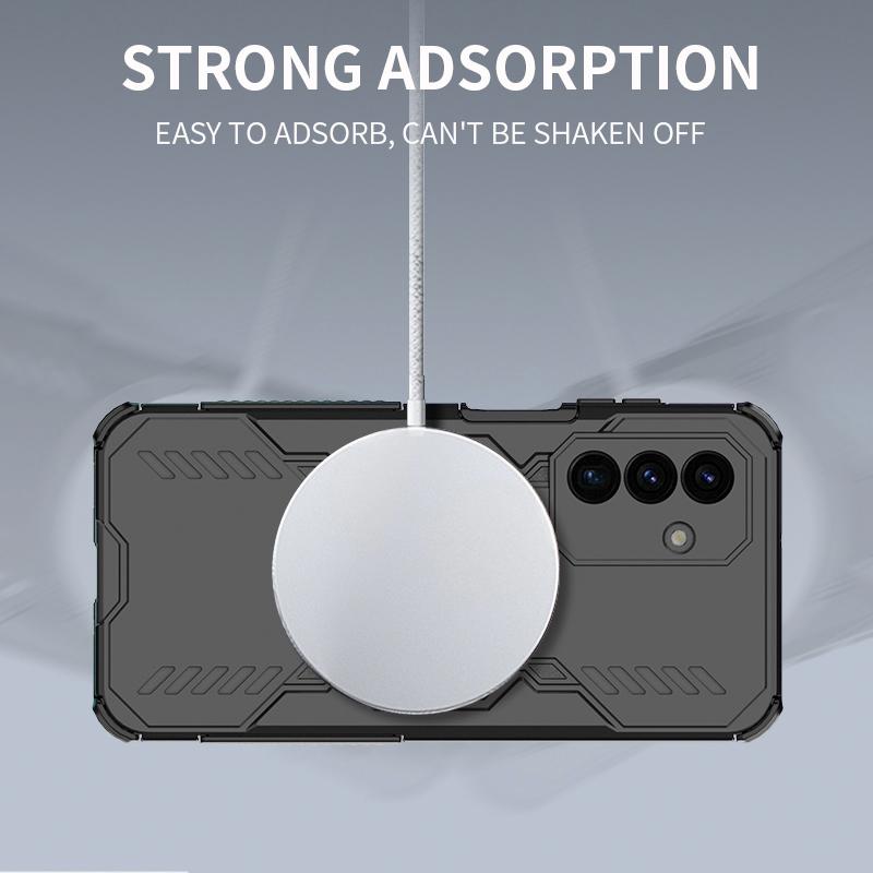 KEYSION Hollow Heat Dissipation Case for Samsung A17 5G Silicone+PC Magnetic Cooling Shockproof Phone Cover for Galaxy S25 FE 5G