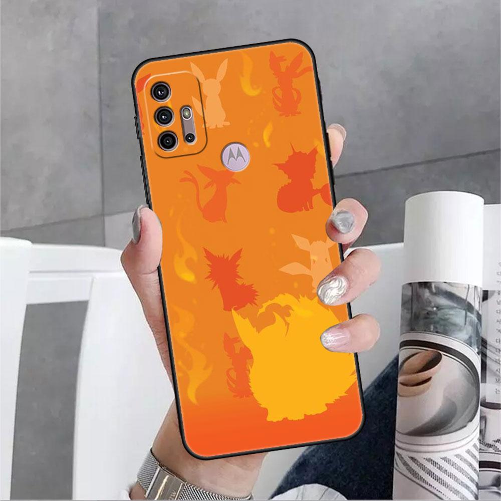 Pokemon-Anime Phone Case For Motorola G30 One Fusion Plus G9 Play G8 Power Lite G60 G50 E6s Edge 20 Pro Shockproof Cover Lunda
