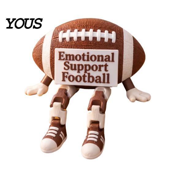 Sports Fan Desk Accessory Ball Buddy Figurine with Articulated Legs, Shelf Sitter Statues, Baseball Decor Movable Joints Football/Tennis