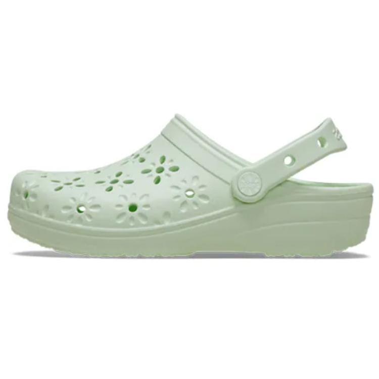 Crocs Classic Flower Bud EVA Lightweight Breathable Clogs Women Footwear Green 210927-3YH