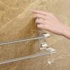Removable Stainless Steel Suction Cup Towel Rack Bedroom Bathroom Special Punch-free Storage Rack Silver Suction Cup