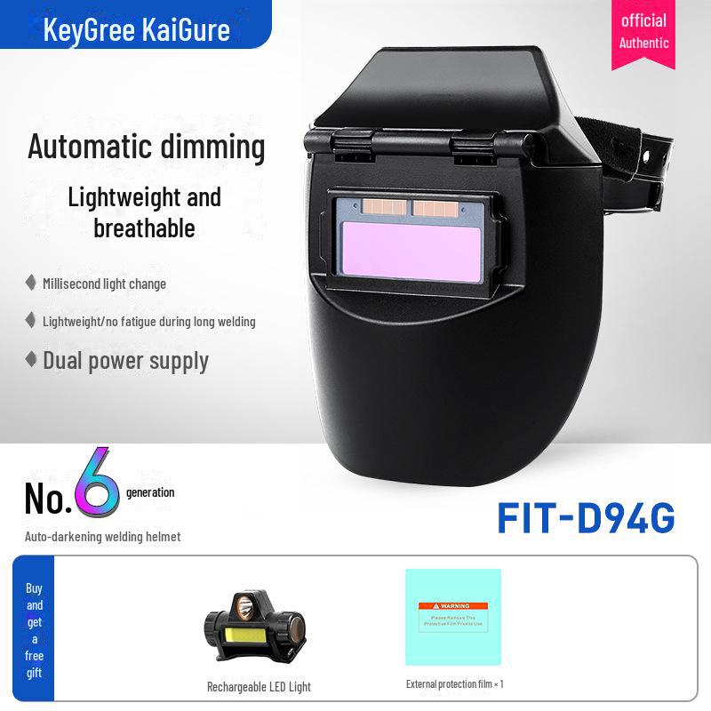 Head-Mounted Flip-Up Welding Mask for Arc Welding - Anti-Glare Protection