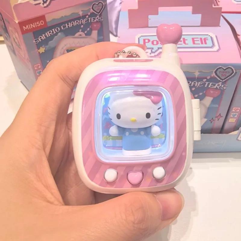 San  Rio Characters Pocket Elf Series Pendant Kuromi Cartoon Anime Figure Mystery Box Cute Girls Birthday Gift