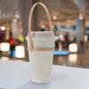 10pcs Coffee Cup Bamboo Carrier with Handle Coffee Cup Holder Beverage Cup Holder