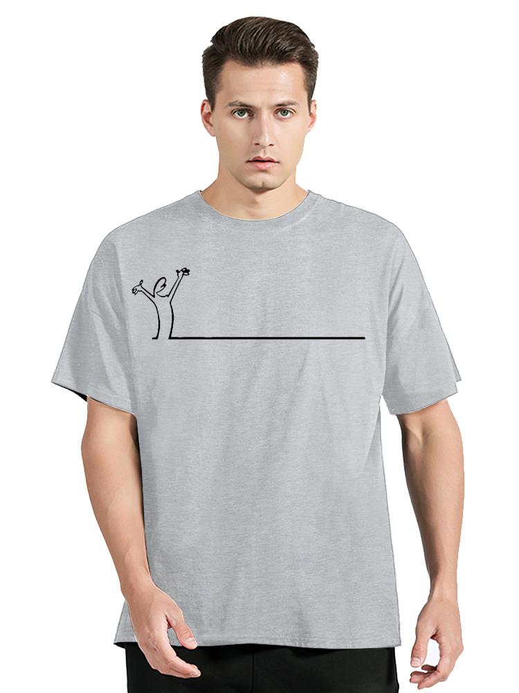 La Linea The Line Osvaldo Cavandoli TV Men's T-shirt Fashion Harajuku Cotton Tshirt Clothing Oversized Tops Tees