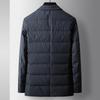 Men's Lightweight Down Jacket with Scarf Collar - Fall/Winter 2025 Collection, Casual Suit Style for Middle-Aged and Young Adults.