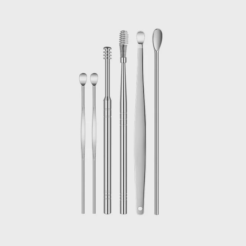 Edelstahl Rotierender Spiral-Ohrlöffel & Tragbares Schlüsselanhänger-Werkzeugset