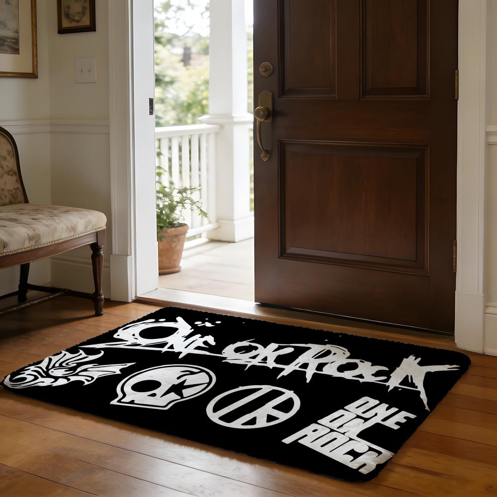 ONE OK ROCK One Ok Band Rock Floor Mat Soft Flannel Absorbent Mat Non-Slip Rug Home Bedroom Bathroom