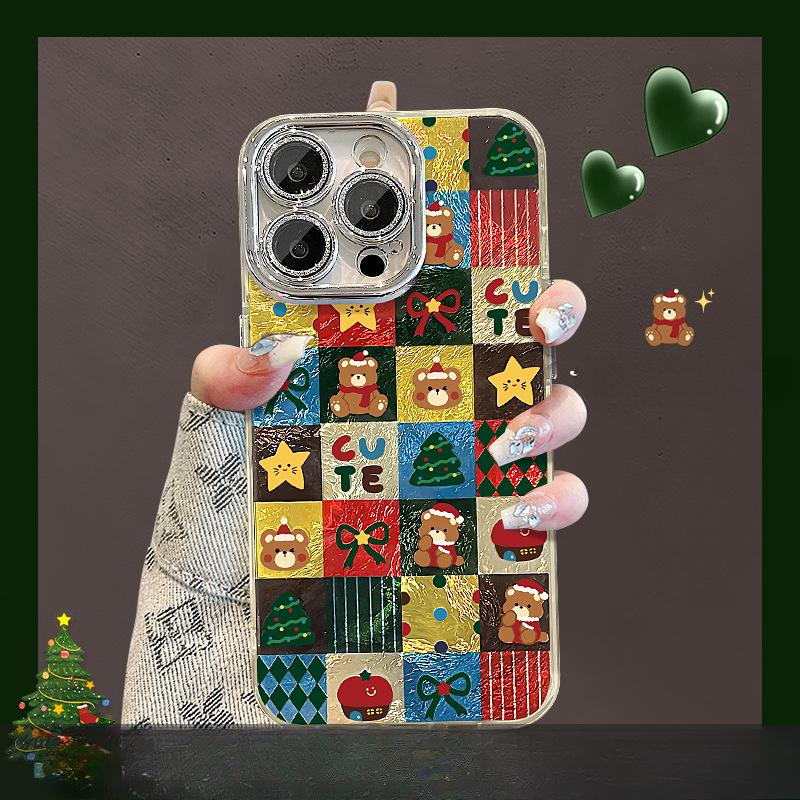 

Все желания сбываются для девочек. Чехол для телефона Apple на Новый год 15pro, Праздничный ледяной узор 14, Пленка для объектива 13 iPhone XS Max