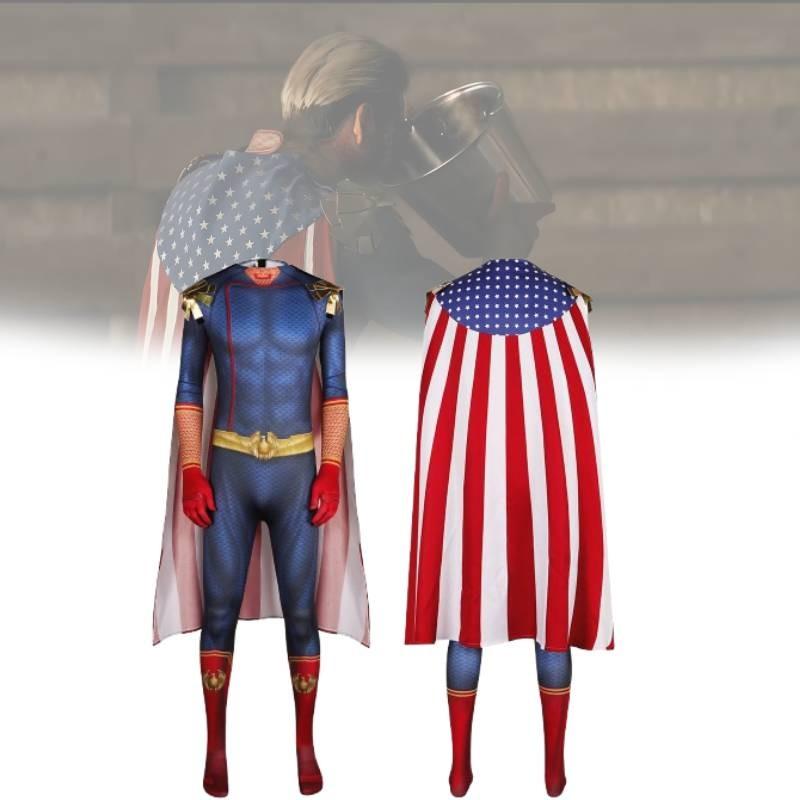 Blue Homelander Cosplay Costume For The Boys Featuring Comfortable Fabric Design