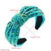 Women Hairband Flannelette Pure Sewing Knotted Hair Clip Retro Wide Edge HairHoop