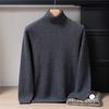 2025 new pure cashmere shirt men's high lapel thickened sweater solid color versatile cashmere knitting