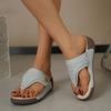 2025 Summer Women's Sandals Rome Wedges Slippers Causal Platform Beach Shoes Plus Size 42 Flip Flops Comfortable Ladies Slides