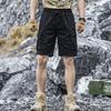 Mens Cargo Shorts Multi Pocket Loose Fit Utility Shorts Five Functional Style Drawstring Waist