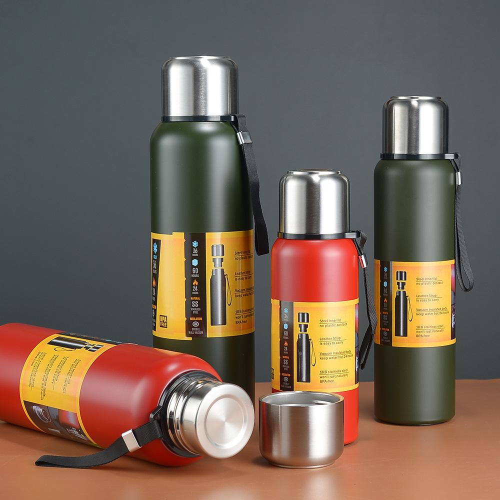 304 Stainless Steel Vacuum Insulated Bottle Large Capacity Leakproof Thermos
