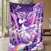 Rainbow unicorn clouds Theme blanket Lightweight Warm Flannel Blanket Decorative Throw Blanket for Home Decoration