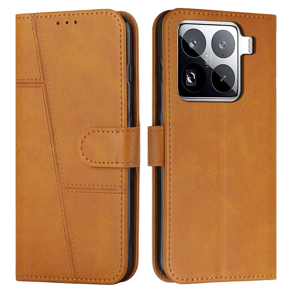 Etui z podstawką typu flip ze skóry ochronnej na telefon Xiaomi 15 Pro